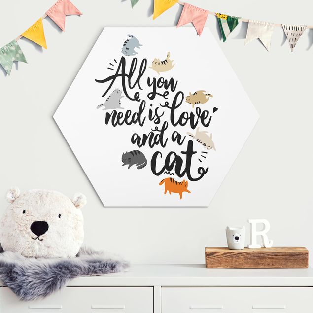 Decoración cocina All You Need Is Love And A Cat