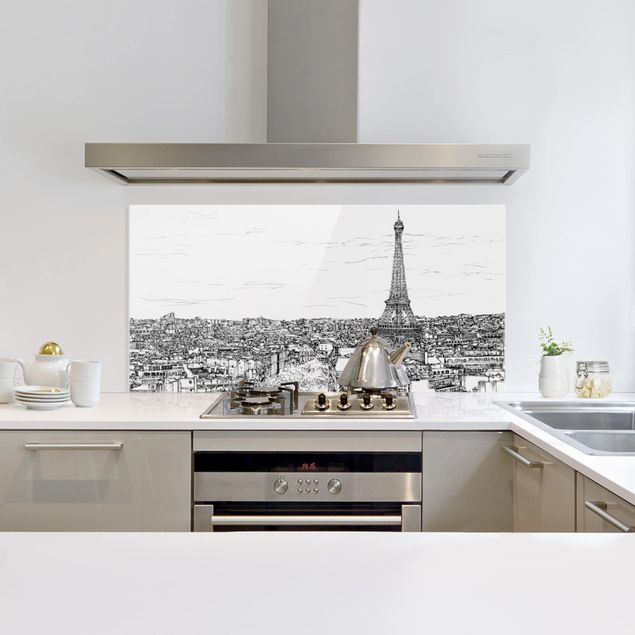 Paneles de vidrio para cocinas City Study - Paris