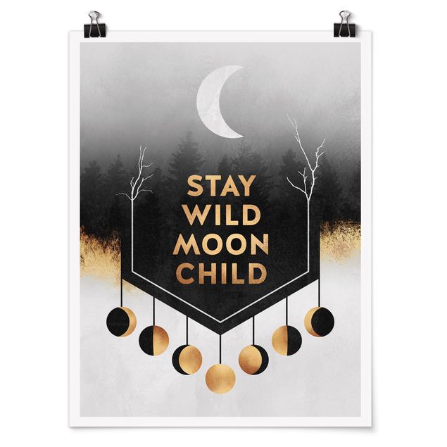 Láminas abstractas Stay Wild Moon Child