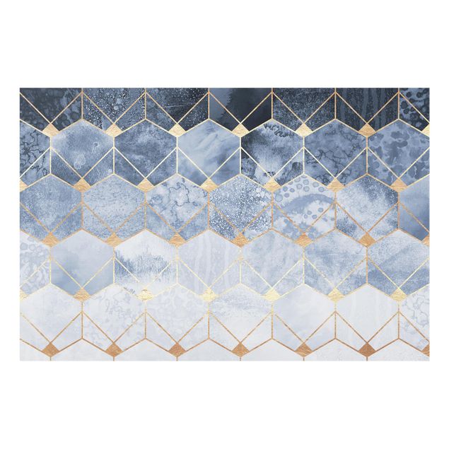 panel-antisalpicaduras-cocina Blue Geometry Golden Art Deco