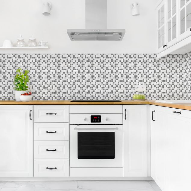 Salpicadero cocina adhesivo efecto piedra Mosaic Tiles Gray