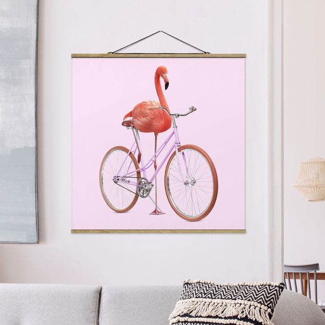 Decoración en la cocina Flamingo With Bicycle