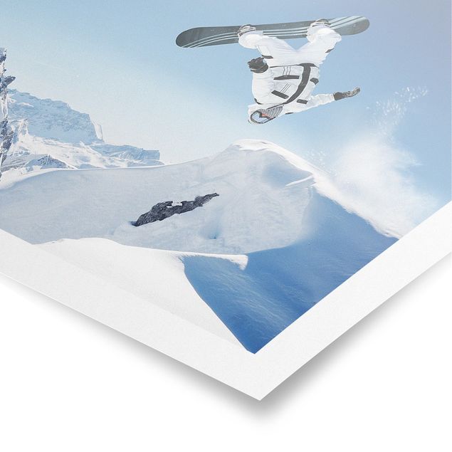 Cuadros modernos Flying Snowboarder
