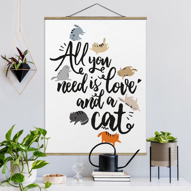 Decoración cocina All You Need Is Love And A Cat