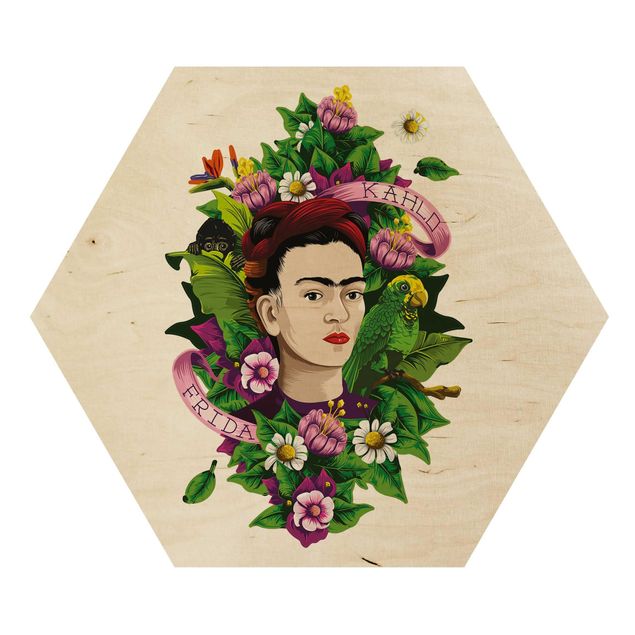 Cuadros Frida Kahlo Frida Kahlo - Frida, Monkey And Parrot
