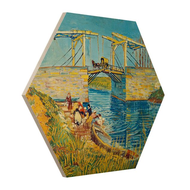 Estilo artístico Post Impresionismo Vincent van Gogh - The Drawbridge at Arles with a Group of Washerwomen