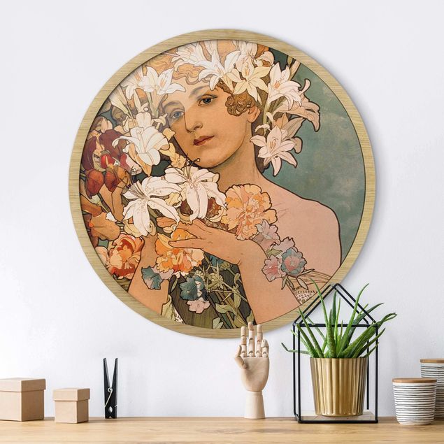 Cuadros Art deco Alfons Mucha - Flower