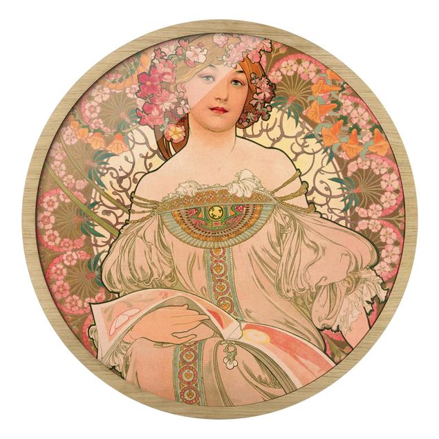 Pósters enmarcados flores Alfons Mucha - Poster For F. Champenois