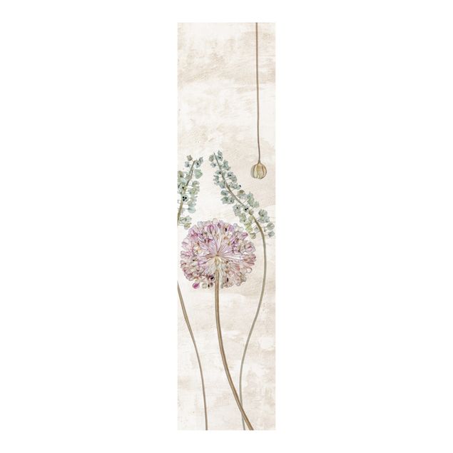 Paneles japoneses flores Allium Illustration