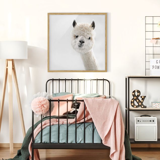 Decoración habitacion bebé Alpaca Portrait