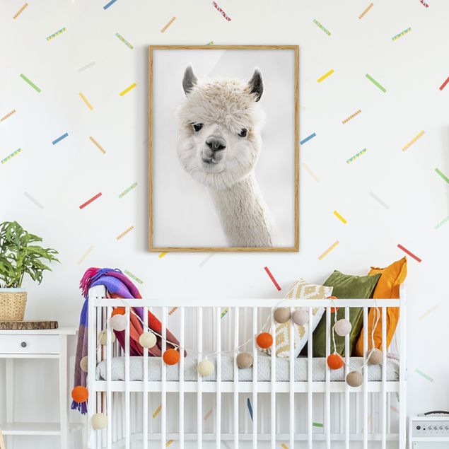 Decoración habitacion bebé Alpaca Portrait