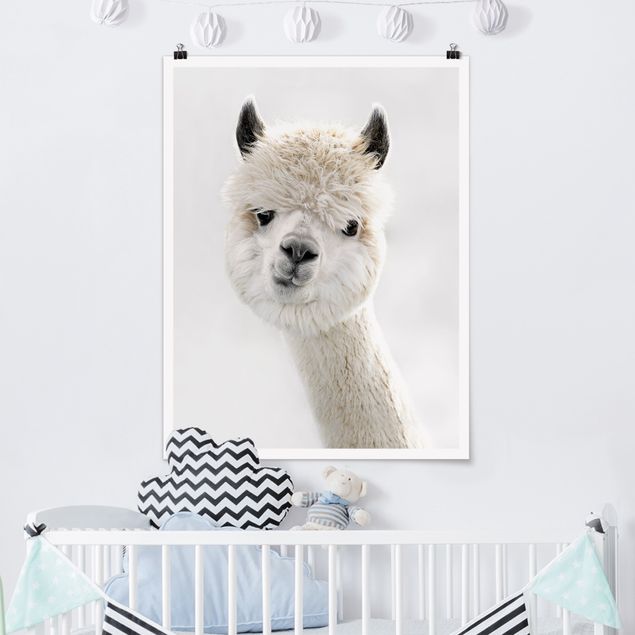 Decoración habitación infantil Alpaca Portrait