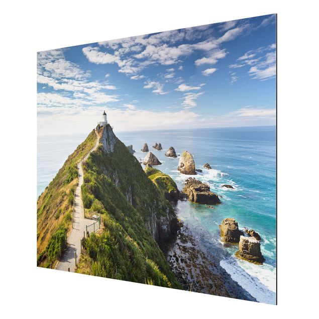 Cuadros de paisajes naturales  Nugget Point Lighthouse And Sea New Zealand