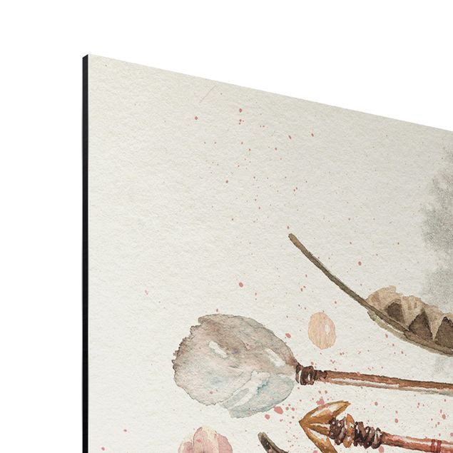 Cuadros marrón Boho Arrows And Feathers - Watercolour