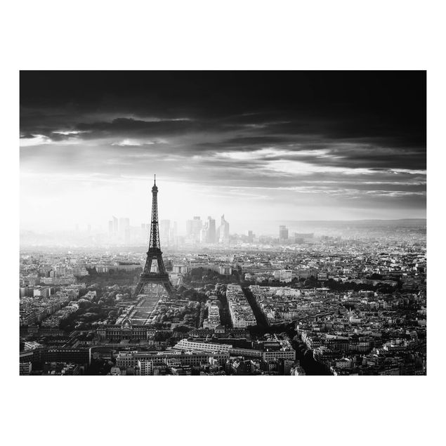Decoración cocina The Eiffel Tower From Above Black And White