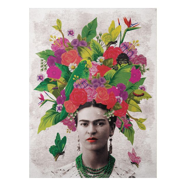 Láminas cuadros famosos Frida Kahlo - Flower Portrait