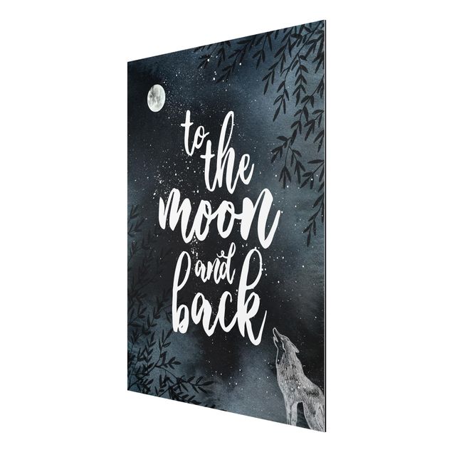 Cuadros frases Love You To The Moon And Back