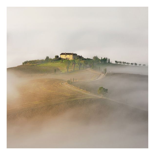 Cuadros Italia Morning Fog In The Tuscany
