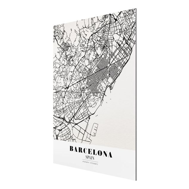 Cuadros frases Barcelona City Map - Classic