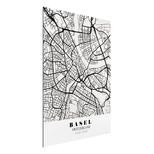 Decoración cocina Basel City Map - Classic