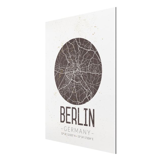 Cuadros con frases motivadoras City Map Berlin - Retro