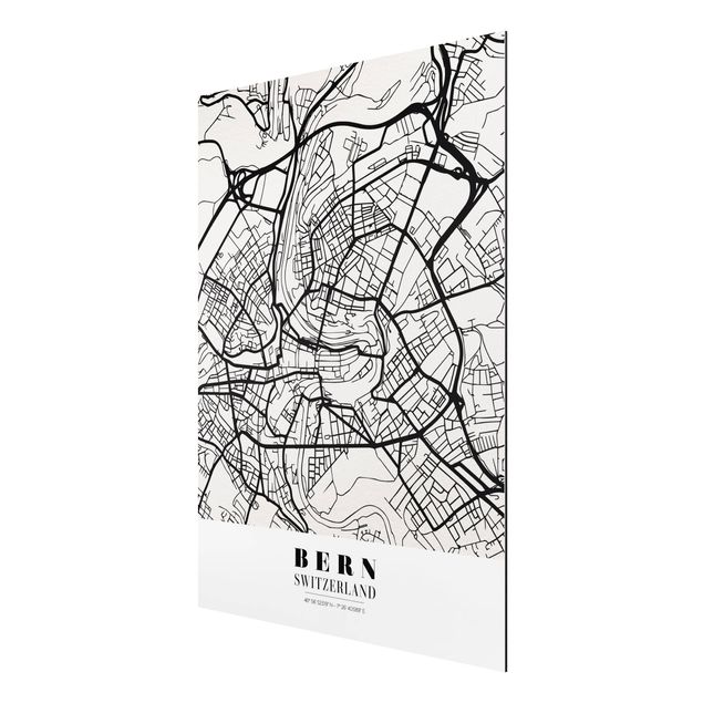 Cuadros frases Bern City Map - Classical