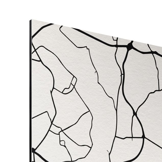 Cuadros en blanco y negro Dusseldorf City Map - Classic