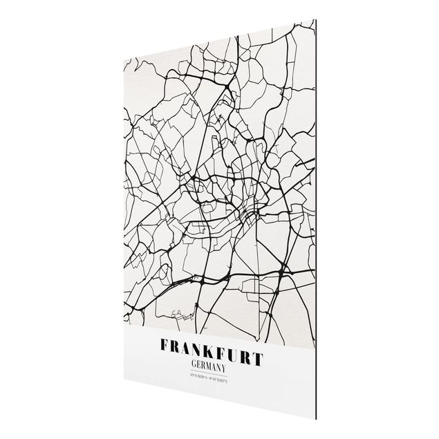 Cuadros con frases motivadoras Frankfurt City City Map - Classical