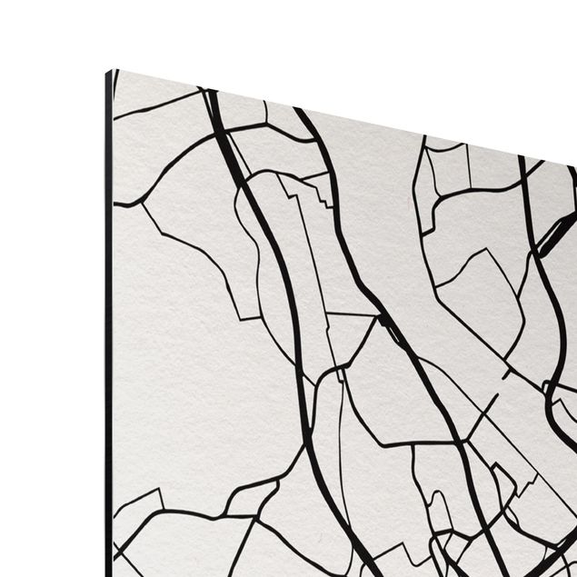 Cuadros modernos blanco y negro Cologne City Map - Classic