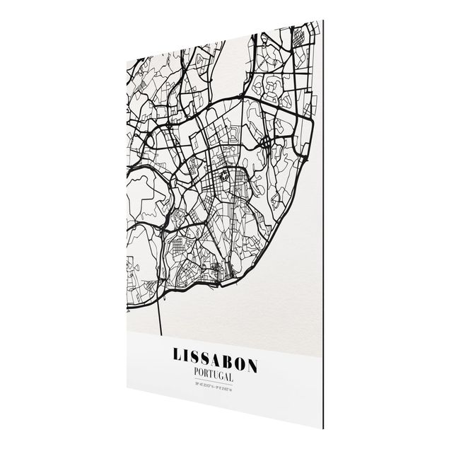 Cuadros con frases motivadoras Lisbon City Map - Classic