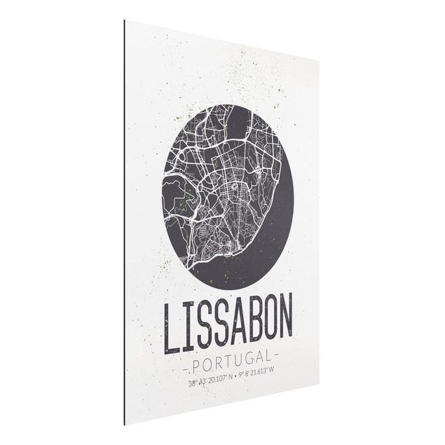 Decoración de cocinas Lisbon City Map - Retro