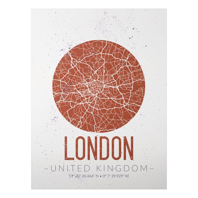 Cuadro Londres City Map London - Retro