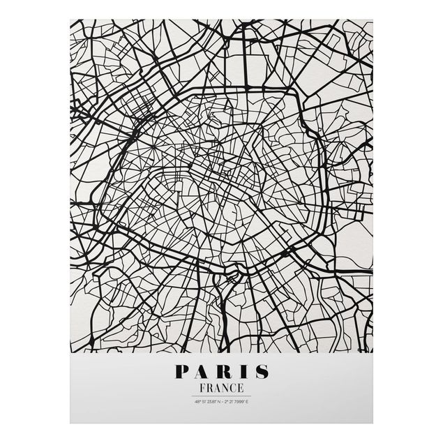 Cuadros torre eiffel Paris City Map - Classic