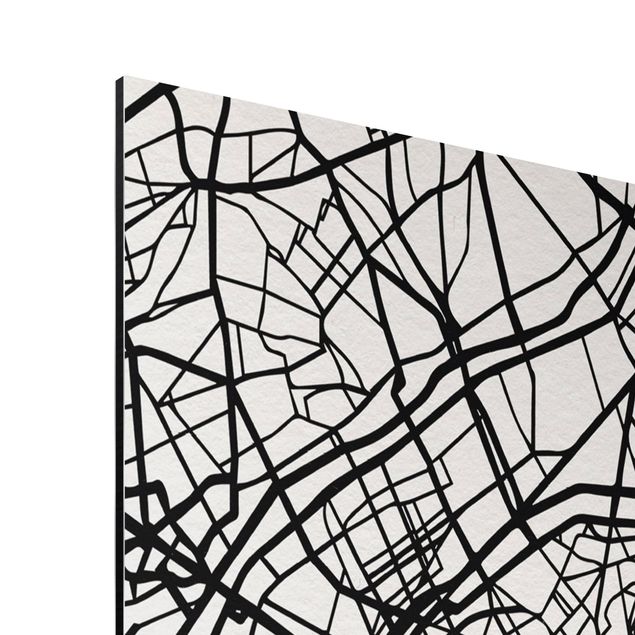 Cuadros modernos y elegantes Paris City Map - Classic
