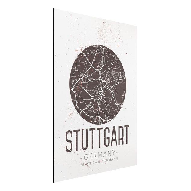 Decoración de cocinas Stuttgart City Map - Retro
