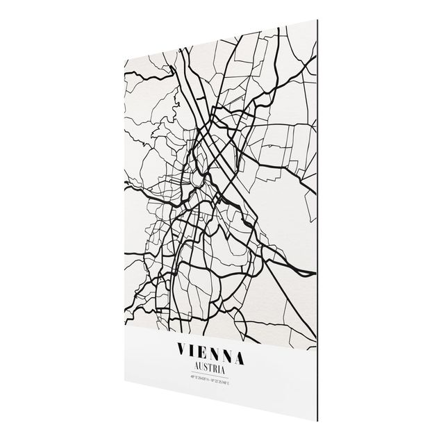 Cuadros frases Vienna City Map - Classic