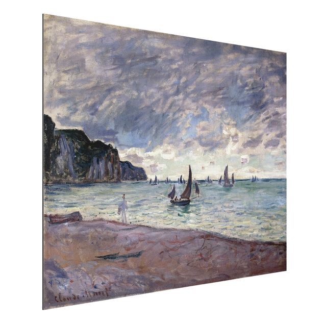 Decoración en la cocina Claude Monet - Fishing Boats In Front Of The Beach And Cliffs Of Pourville