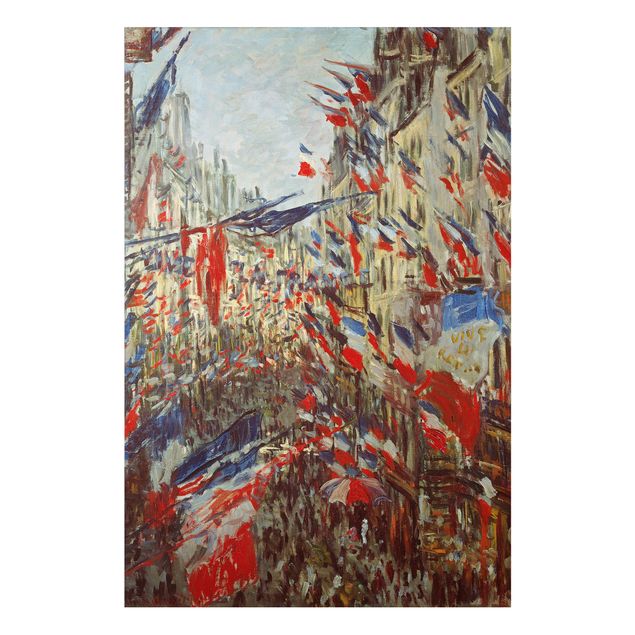Cuadros Impresionismo Claude Monet - The Rue Montorgueil with Flags