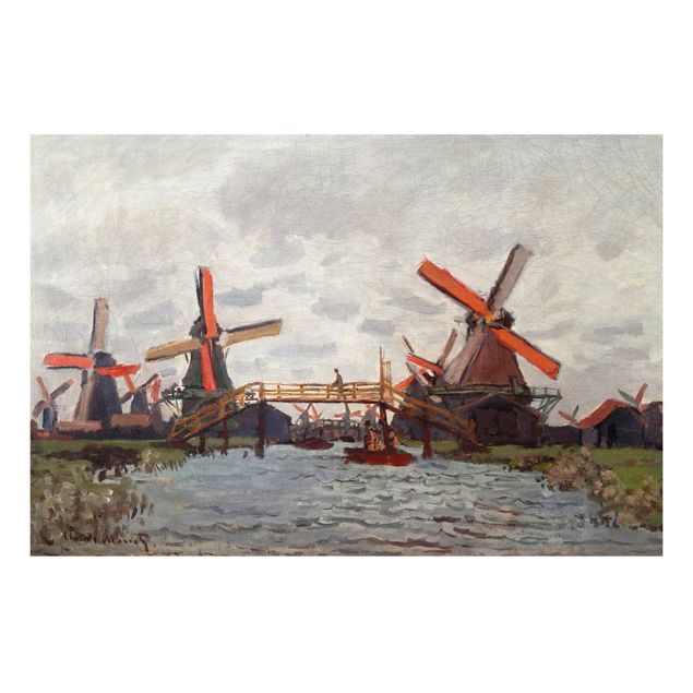 Cuadros Impresionismo Claude Monet - Windmills in Westzijderveld near Zaandam