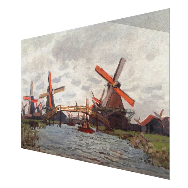 Reproducciones de cuadros Claude Monet - Windmills in Westzijderveld near Zaandam