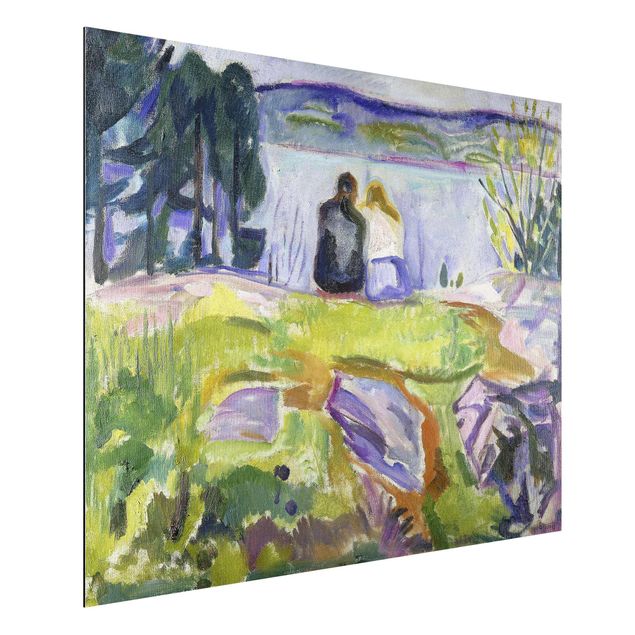 Cuadros expresionistas Edvard Munch - Spring (Love Couple On The Shore)