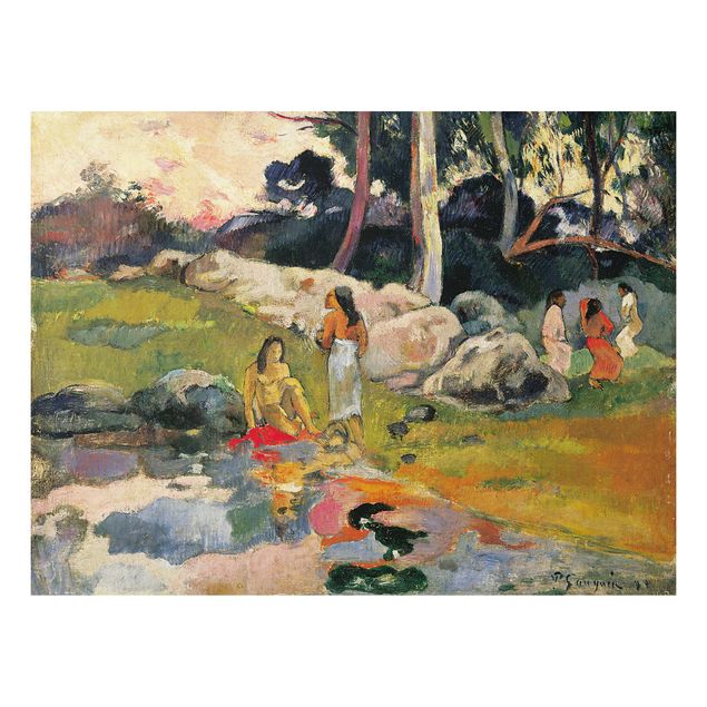 Cuadros impresionistas Paul Gauguin - Women At The Banks Of River