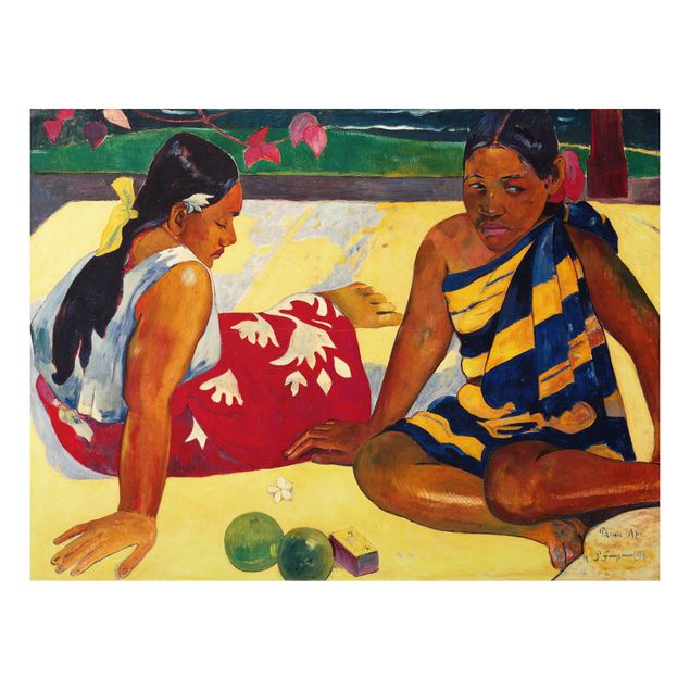 Cuadros impresionistas Paul Gauguin - Parau Api (Two Women Of Tahiti)