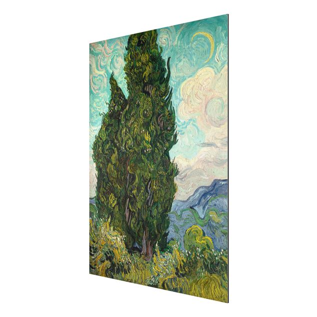 Cuadros puntillismo Vincent van Gogh - Cypresses