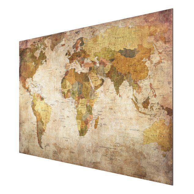 Cuadro de mapamundi World map