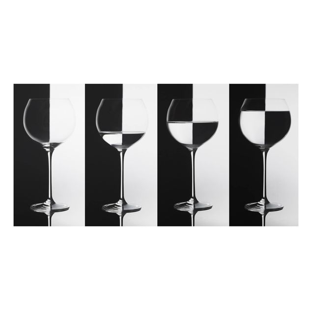 Decoración cocina Wine Glasses Black & White