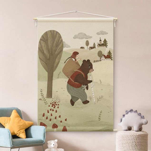 Decoración habitación infantil Anna Lunak Illustration - Masha And The Bear
