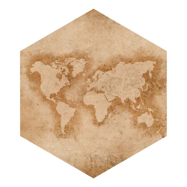 Papel de pared Antique World Map