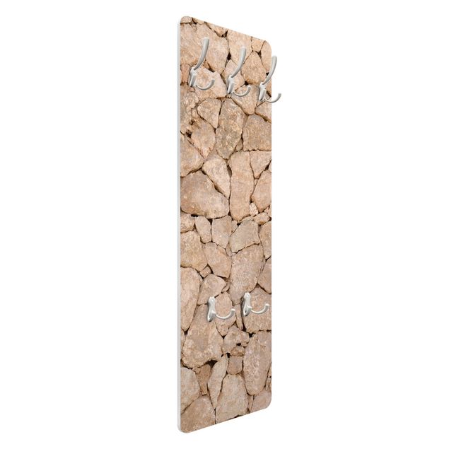 Perchero madera pared Apulia Stonewall - Ancient Stone Wall Of Large Stones