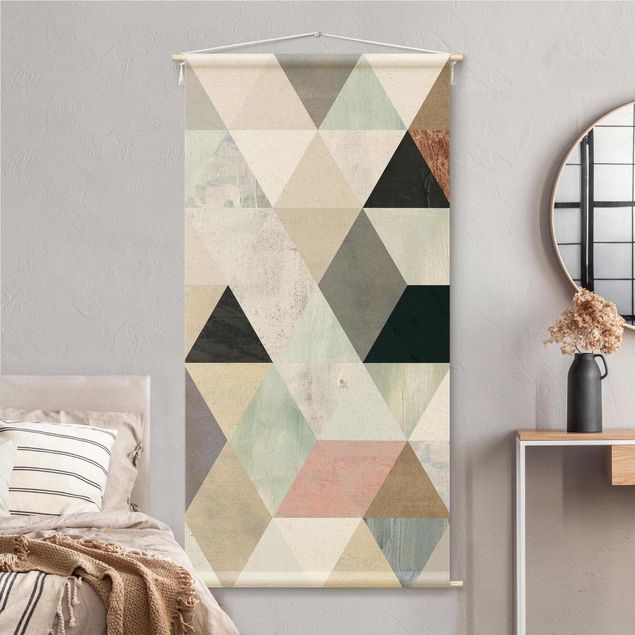 Tapices XXL Watercolour Mosaic With Triangles I